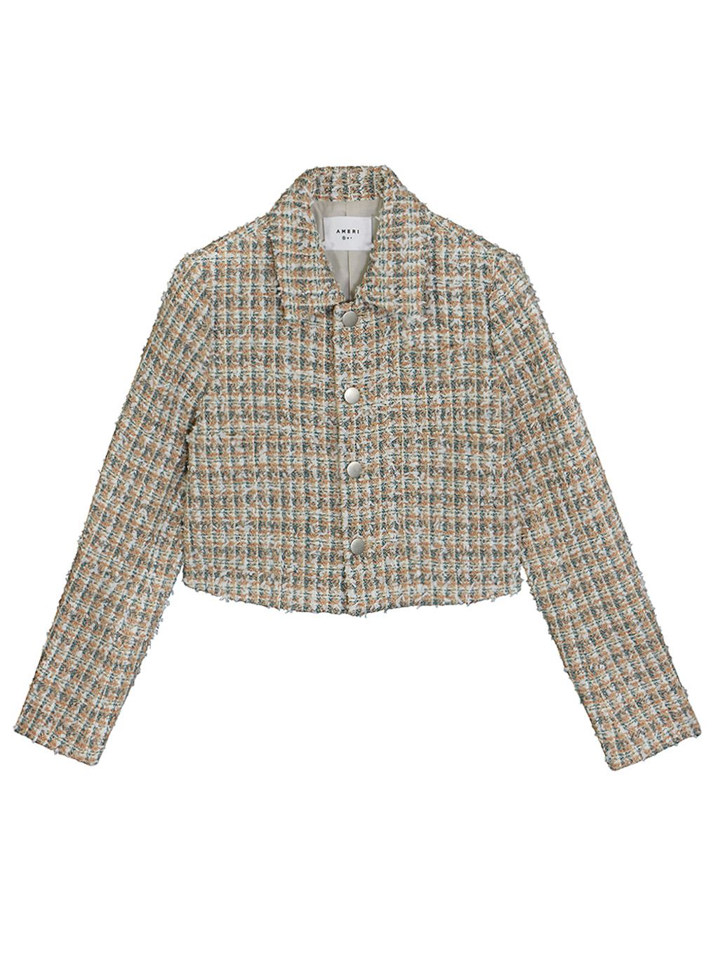 AMERI PLAY TWEED JACKET ベージュ Sサイズ-