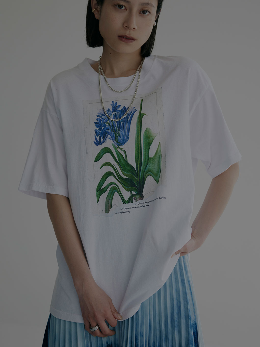 Ameri VINTAGE DROOP FLOWER BIG TEE ホワイト | chicshabu.com