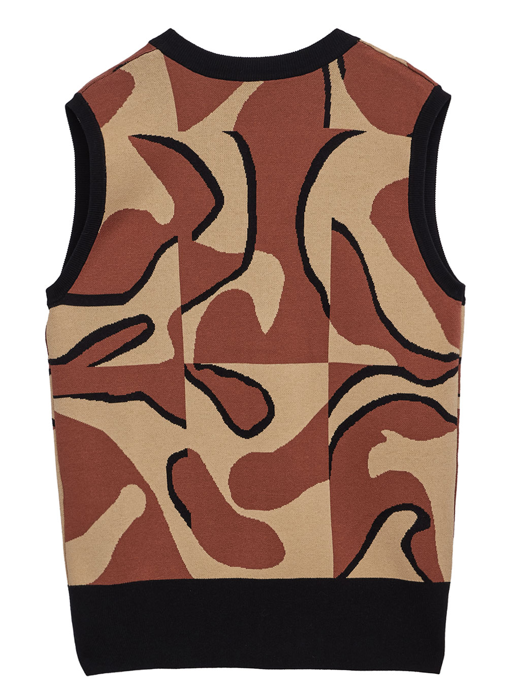 MEDI CURVE ART 2WAY VEST KNIT TOP | chaofightshop.com