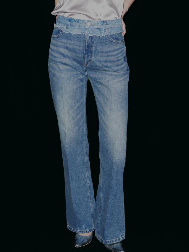 CENTER PRESS SLIT DENIM'