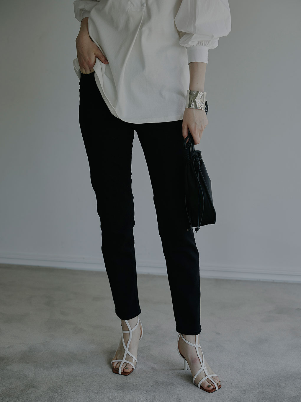 long black skinny pants