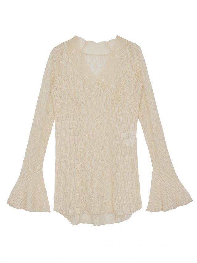 COMBINATION LACE TOP'