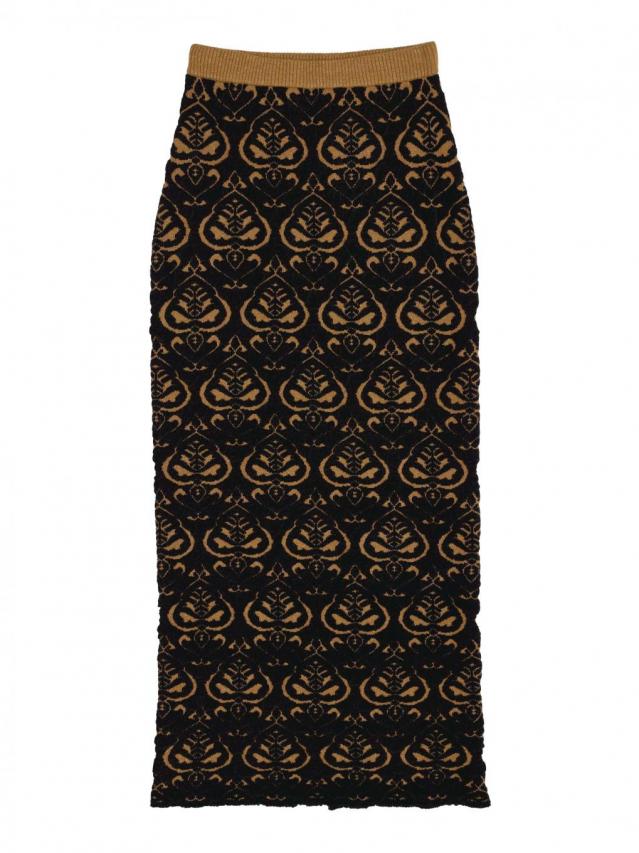 DAMASK REVERSIBLE KNIT SKIRT