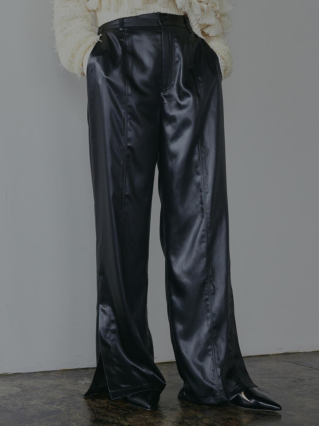 LUSTER STRAIGHT SLIT PANTS