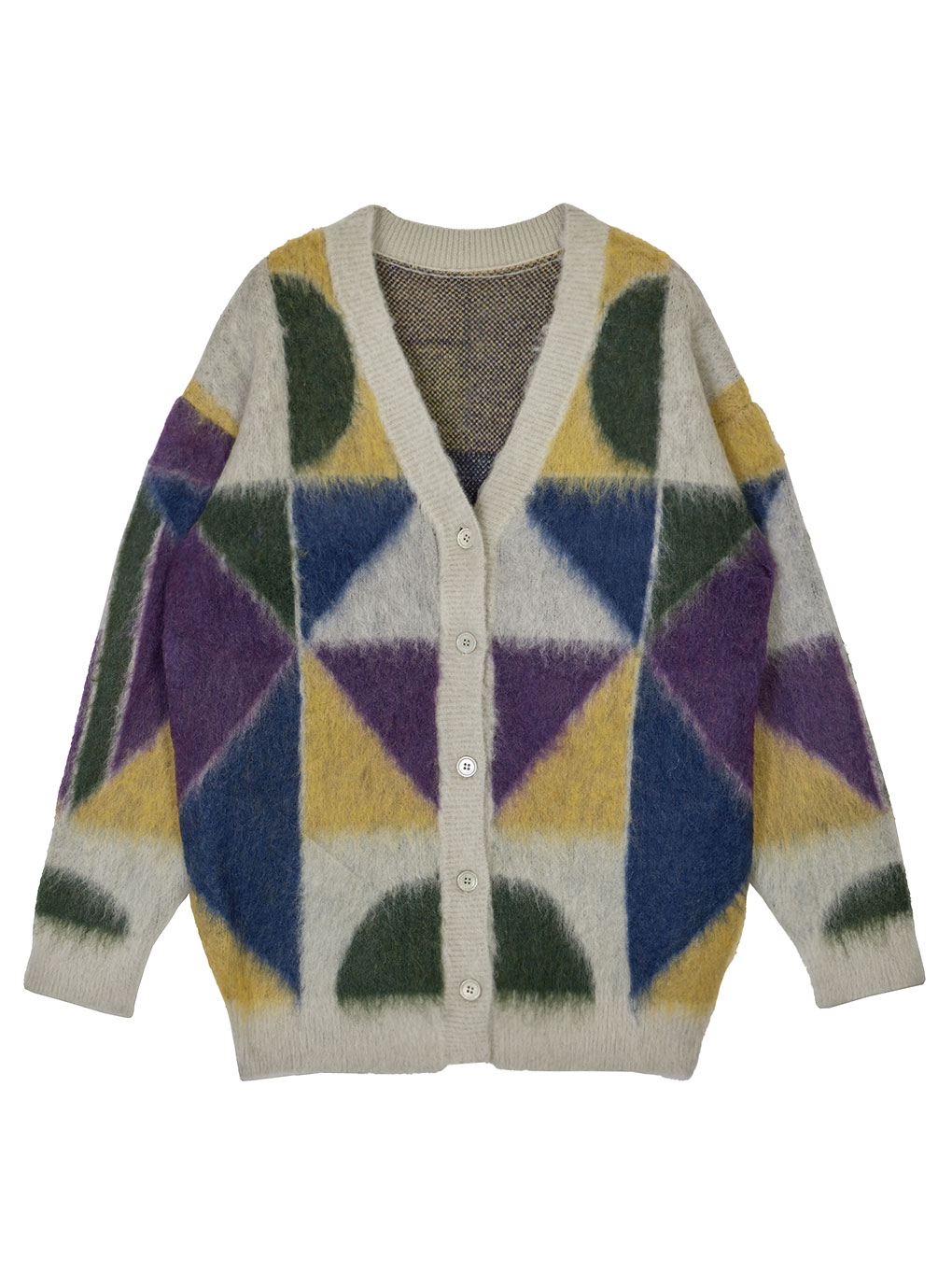 Ameri VINTAGE(アメリ ヴィンテージ)直営通販サイト / COLOR BLOCK OVER KNIT CARDIGAN